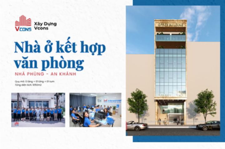 Nhà ở kết hợp văn phòng Nhà Phùng - Anh Khánh