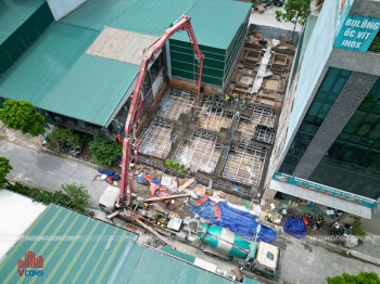 ĐỔ BÊ TÔNG MÓNG CÔNG TRÌNH TRỤ SỞ CÔNG TY BULONG NAM HẢI